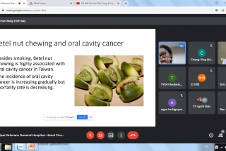 SINH HOẠT KHOA HỌC TRỰC TUYẾN VỚI BỆNH VIỆN ĐA KHOA CỰU CHIẾN BINH ĐÀI BẮC: UNG THƯ KHOANG MIỆNG